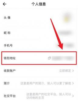 钱包地址显示示意图