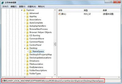 注册表路径示意图