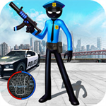 火柴人警察绳索英雄全资源解锁版v1.0 无限金钱版