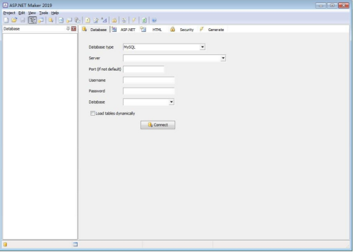 ASP.NET Maker操作界面
