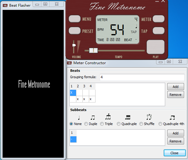 节奏训练参数设置