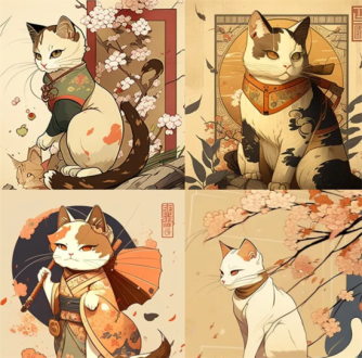 动漫风格猫示例